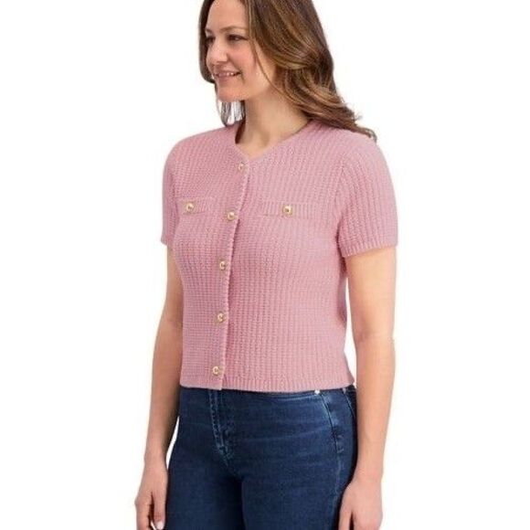 NWT French Connection Women's Sweater Cardigan Size Small Pink - Picture 2 of 8